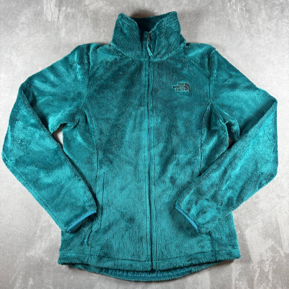 The North Face Osito Fleece Jacket Womens Small Teal Blue Full Zip Excellent